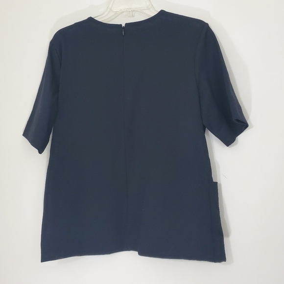 Everlane Black Thick Boxy Blouse, Size Large - Picture 2 of 10